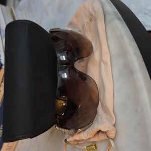 Bulgari Crystal Brown Swsrovski Sunglasses
